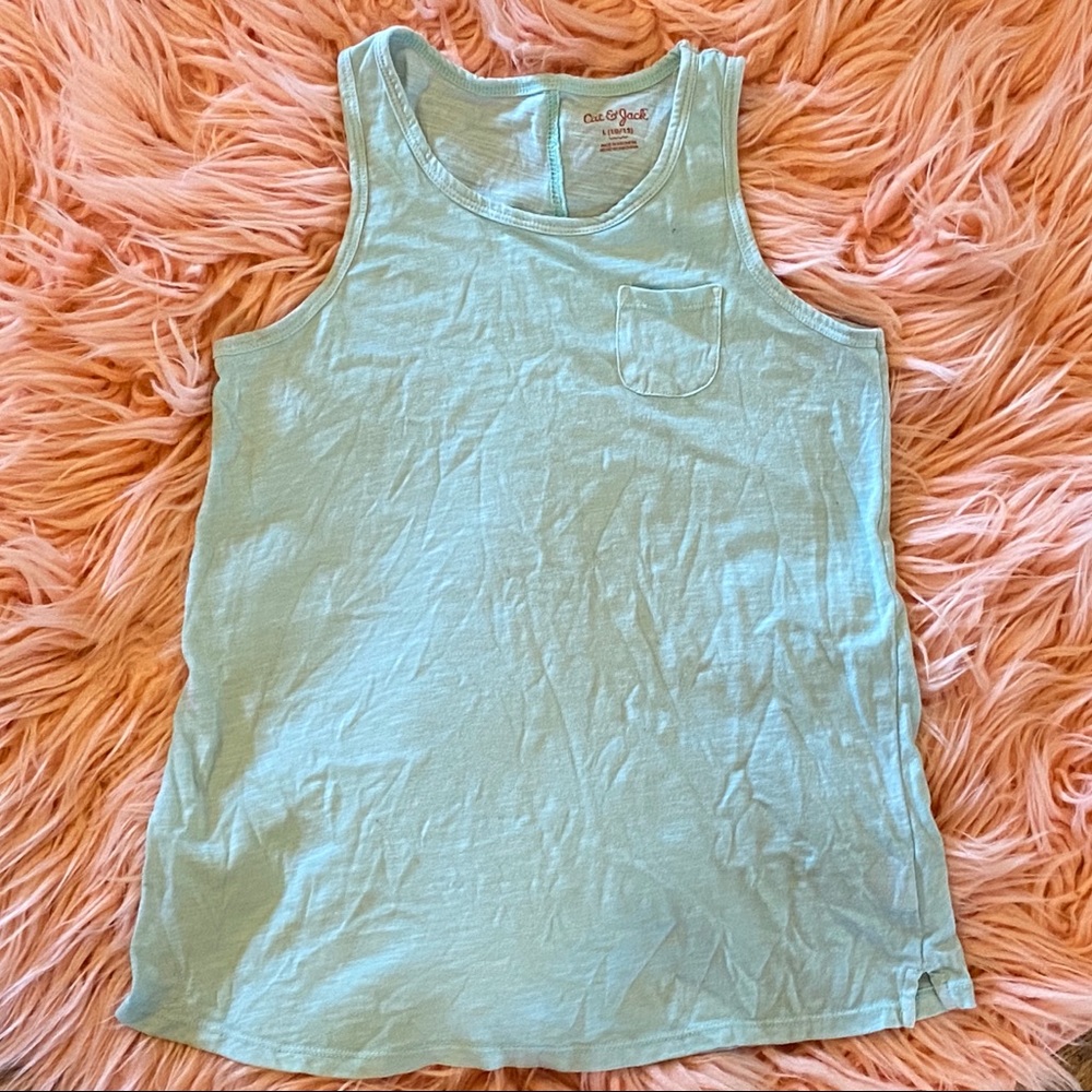 Cat and Jack teal tank top